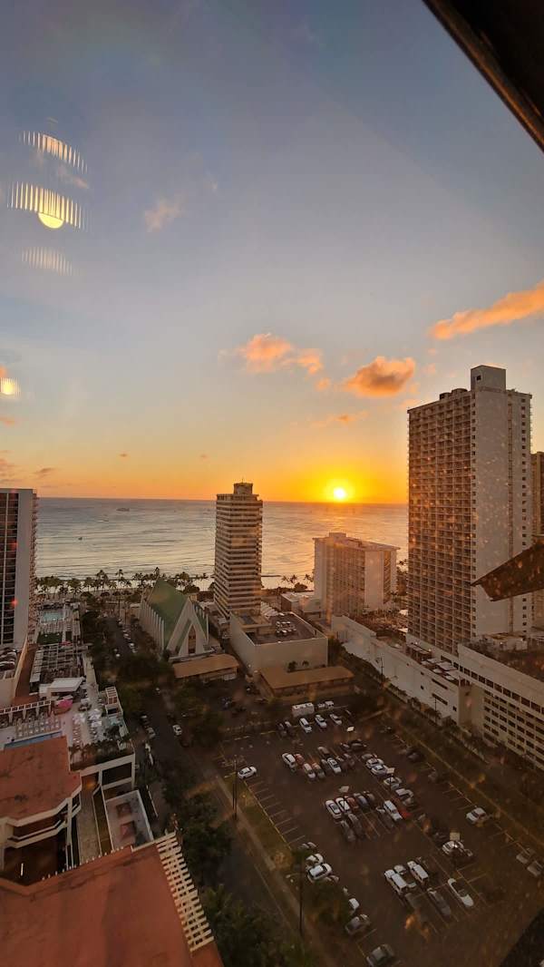 Enjoy the beautiful sunset view from your window!