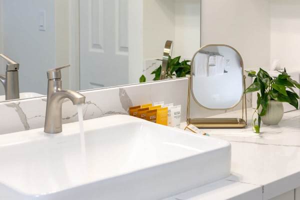 We provide starter supplies in the bathroom