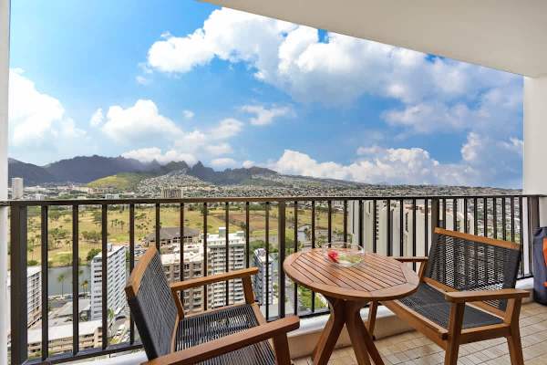 Indulge in the panoramic, unobstructed mountain views from your private balcony.