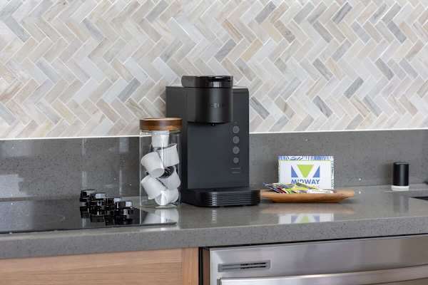Coffee station in the kitchen