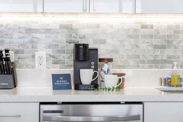 Coffee station in the kitchen area