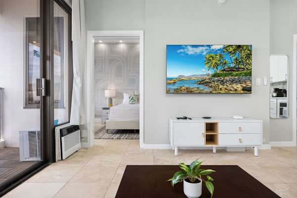 Enjoy watching TV from the living room