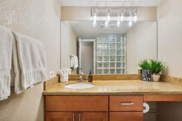 Full bathroom with walk-in shower