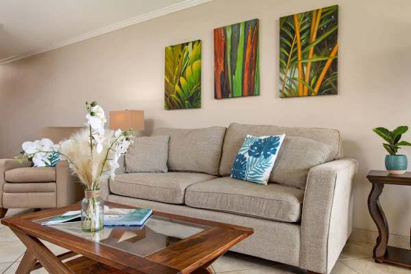 Pull-out sleeper sofa in the living room (best suited for children or occasional use; may not offer the same comfort as a regular bed for adults)