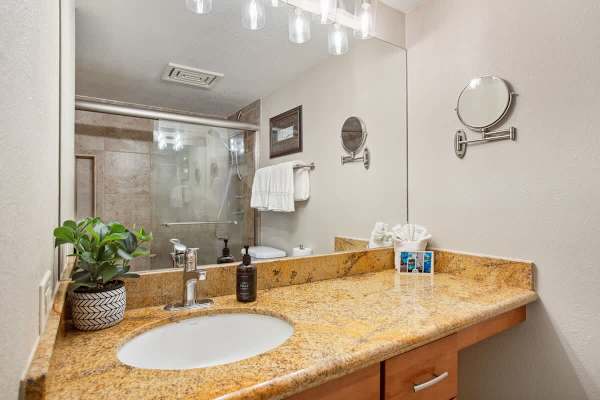 Full bathroom with walk-in shower
