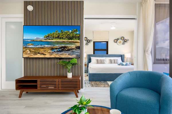 Enjoy watching TV from the living room