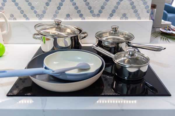 Pots and pans in the kitchen