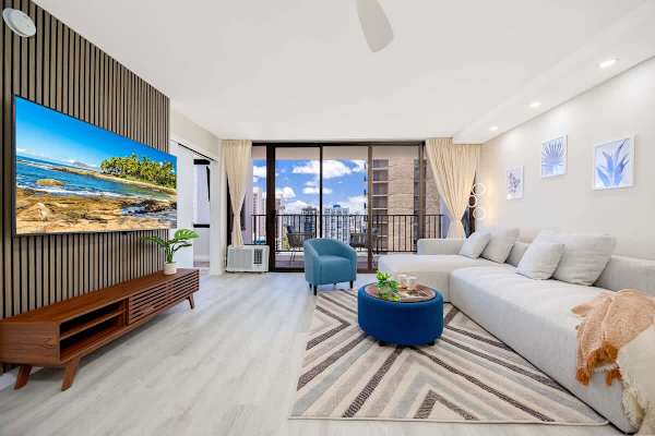 Living room with Smart TV