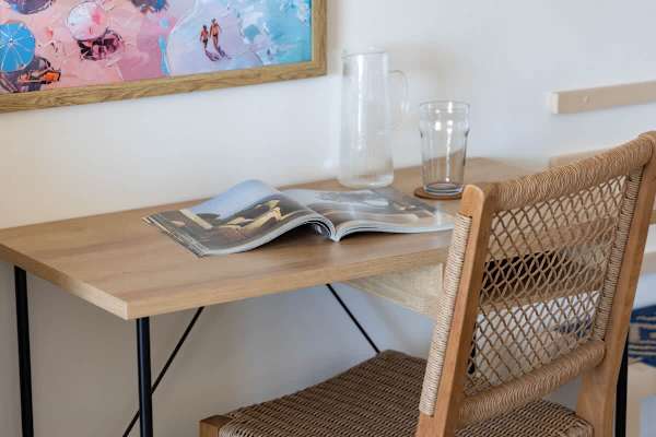 Dedicated working space with a table and a chair for your convenience