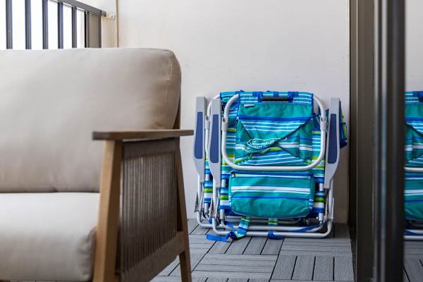 Enhance your beach days with convenient access to complimentary beach chairs and an umbrella, ready for your island adventures.