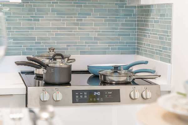 Kitchen utensils provided.