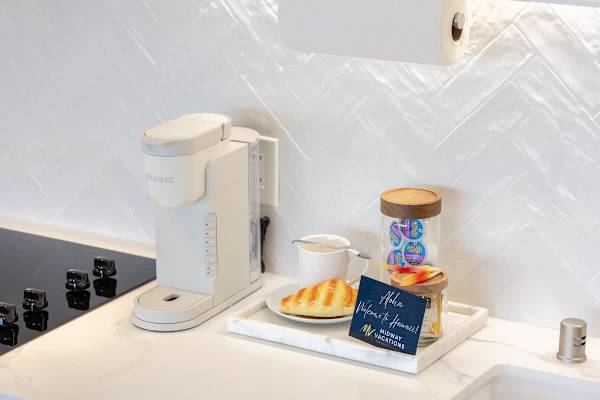 Start your day right with a fresh brew from our Keurig coffee maker.