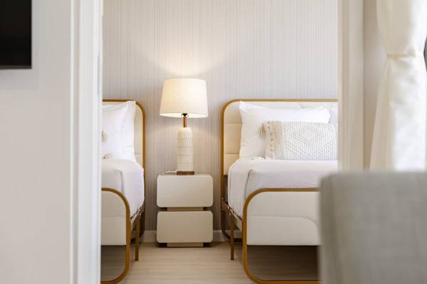 Decorative details in the bedroom area