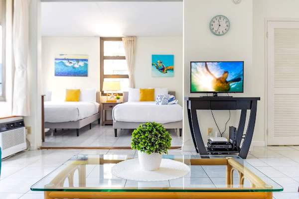 Enjoy watching your favorite TV show in the living room!