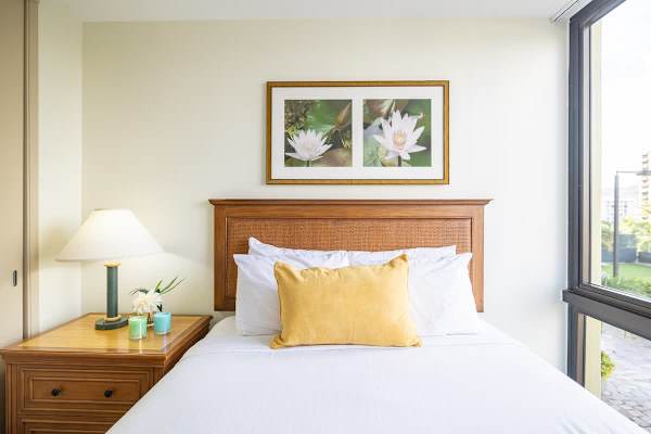 Second bedroom with full size bed and closet