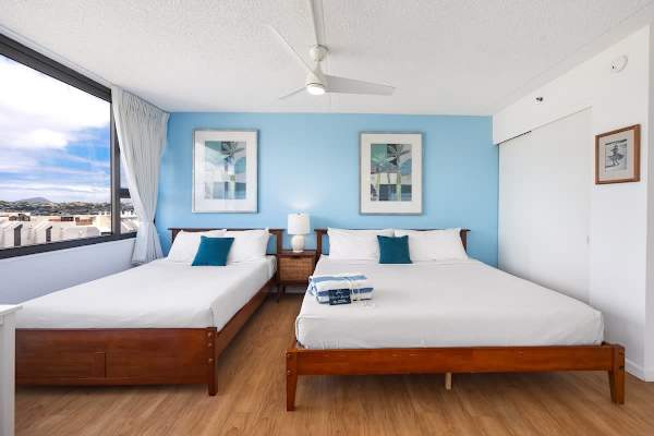 Relax in the bright and airy bedroom with 1 king bed and 1 full bed, perfect for families or small groups.
