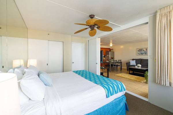 Sliding doors that separates the bedroom to the living room.