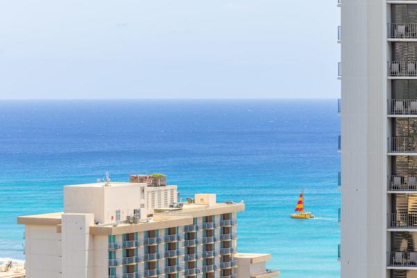 Enjoy the beautiful views from your balcony.