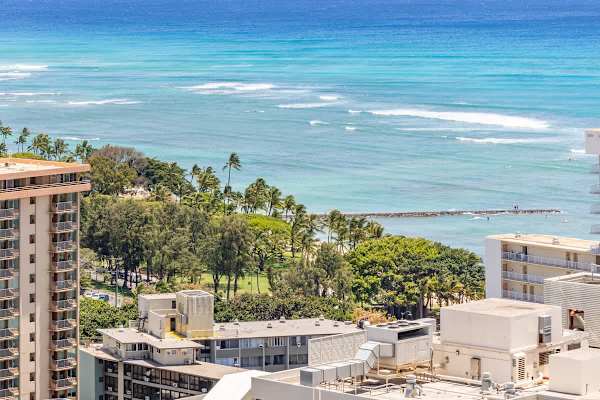 Enjoy the beautiful views from your balcony.
