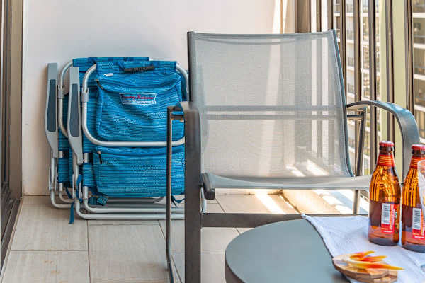We provide 2 beach chairs.