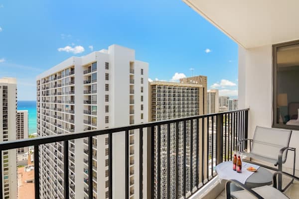 Balcony with gorgeous views.