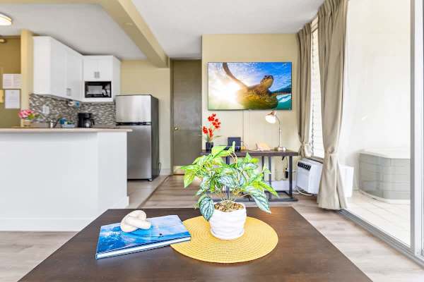 Enjoy watching your favorite TV shows in your living room while having a snack or coffee.
