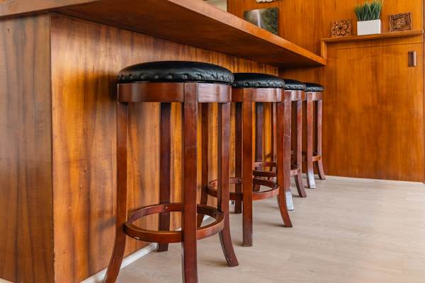 You will have 4 bar stools in the dining area.