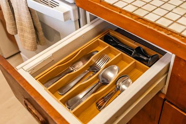 Utensils are also provided in your kitchen