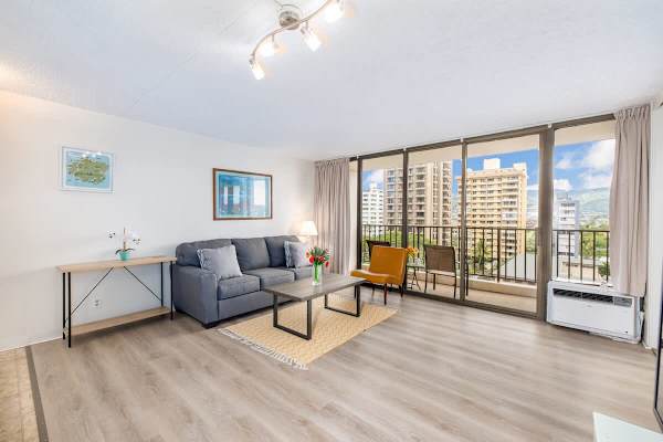 Enjoy spacious living room with window AC