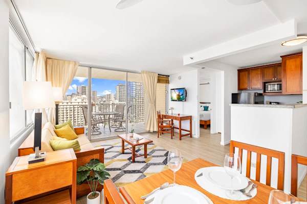 Overview of the dining and living areas