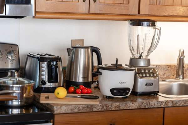 Your stay is made effortless with our well-equipped kitchen featuring a toaster, kettle, rice cooker, and blender for all your culinary needs