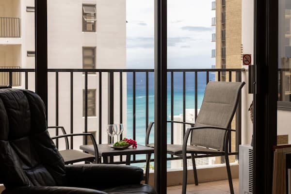 Sip and savor the stunning ocean views from your private lanai, the perfect spot for a relaxing evening or morning coffee.