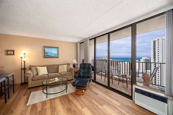Enjoy panoramic ocean views from your balcony.