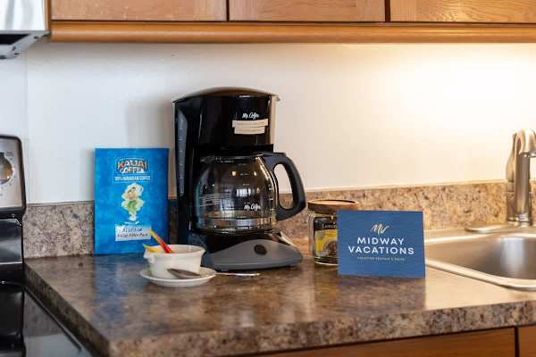 Start your mornings right with your complimentary coffee brewed fresh from the coffee maker