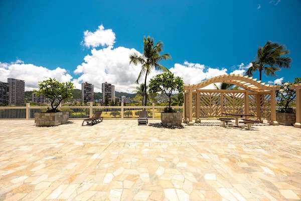 Soak up the sun or relax in the shade on our expansive outdoor terrace, featuring comfortable lounge chairs perfect for enjoying the beautiful weather.