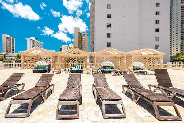 Soak up the sun or relax in the shade on our expansive outdoor terrace, featuring comfortable lounge chairs and stylish cabanas perfect for enjoying the beautiful weather.