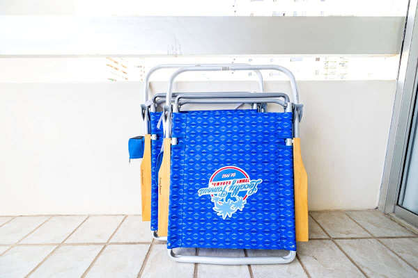 There are two beach chairs in the unit