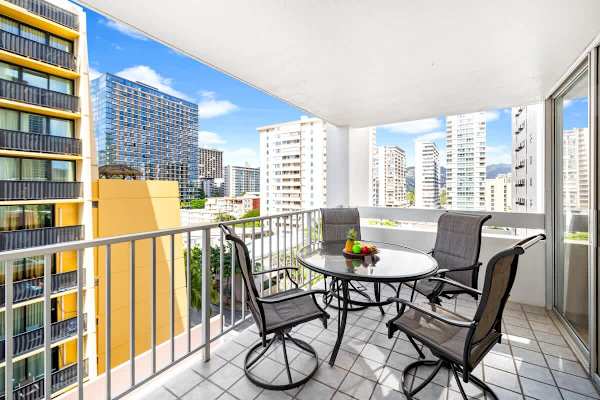 Have your meals on your private balcony with a table and chairs for up to 4 people.