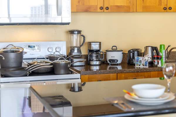Full-size appliances for your culinary needs.