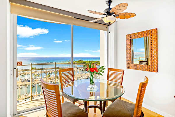 Dining area for up to four people