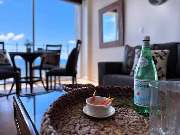 Enjoy coffee and slow mornings in the living room where the Marina view is best appreciated.