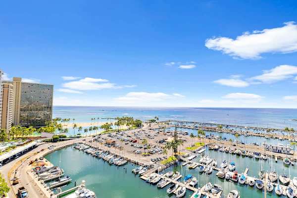 Marina view from your apartment 