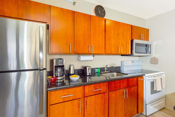 Fully equipped kitchen perfect for your culinary needs.