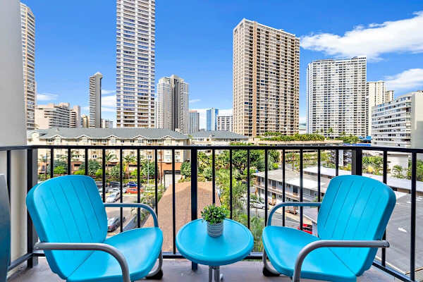 Have your morning coffee on your balcony with city views!