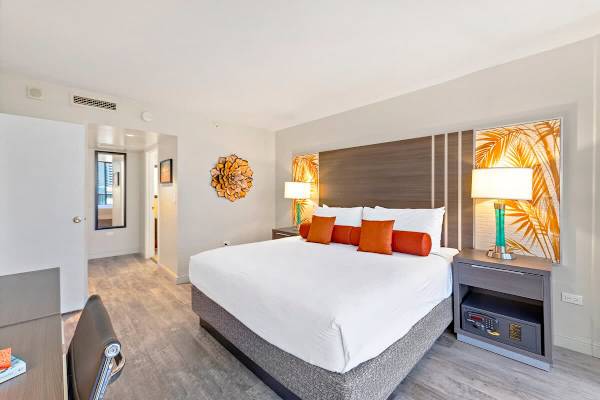 Bedroom also has 2 nightstands.