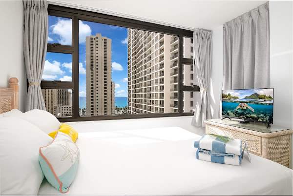 Enjoy ocean views from your bedroom