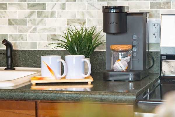 Coffee station in the kitchen