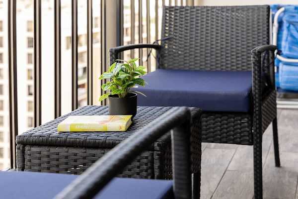 Relax on your balcony with 2 chairs