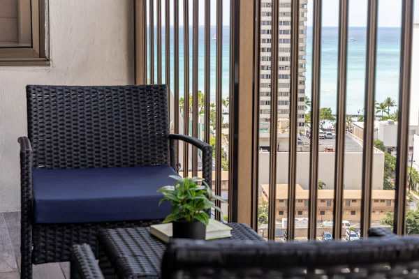 Ocean view from the left side of the balcony