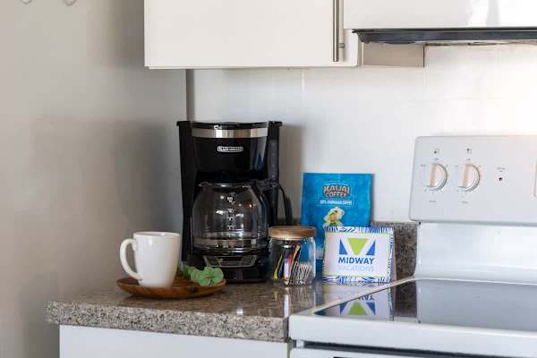 Coffee station in the kitchen